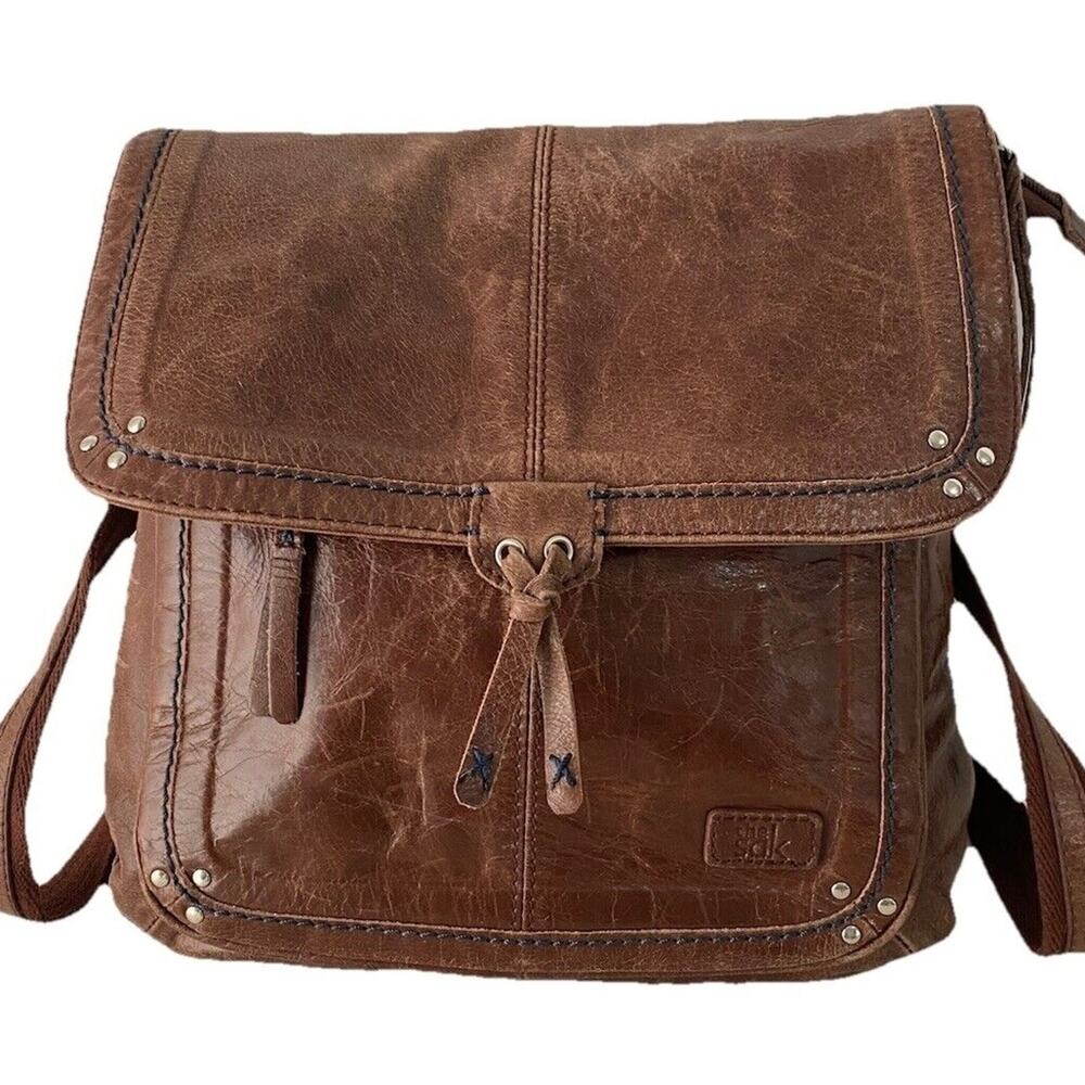 The Sak Ventura Brown Leather Convertible Crossbody to Backpack Bag